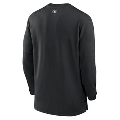 Colorado Rockies Nike Authentic Collection Game Time Performance Quarter-Zip Top - Black Tops