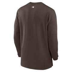 San Diego Padres Nike Authentic Collection Game Time Performance Quarter-Zip Top - Brown Tops