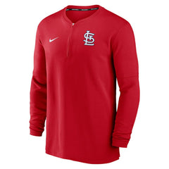 St. Louis Cardinals Nike Authentic Collection Game Time Performance Quarter-Zip Top - Red Tops