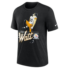 T.J. Watt Pittsburgh Steelers Player Graphic T-Shirt - Heather Black T-shirts