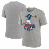 Malik Nabers New York Giants Player Graphic T-Shirt - Heather Gray T-shirts