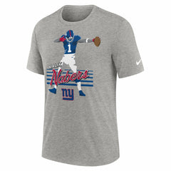 Malik Nabers New York Giants Player Graphic T-Shirt - Heather Gray T-shirts