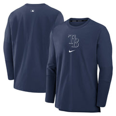Tampa Bay Rays Nike Authentic Collection Player Dri-FIT Lightweight Pullover - Navy Pullover