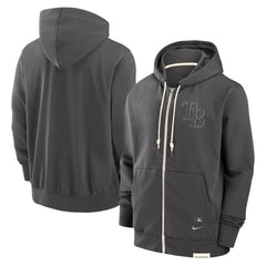 Tampa Bay Rays Nike Authentic Collection Travel Player Performance Full-Zip Hoodie - Charcoal Hoodies
