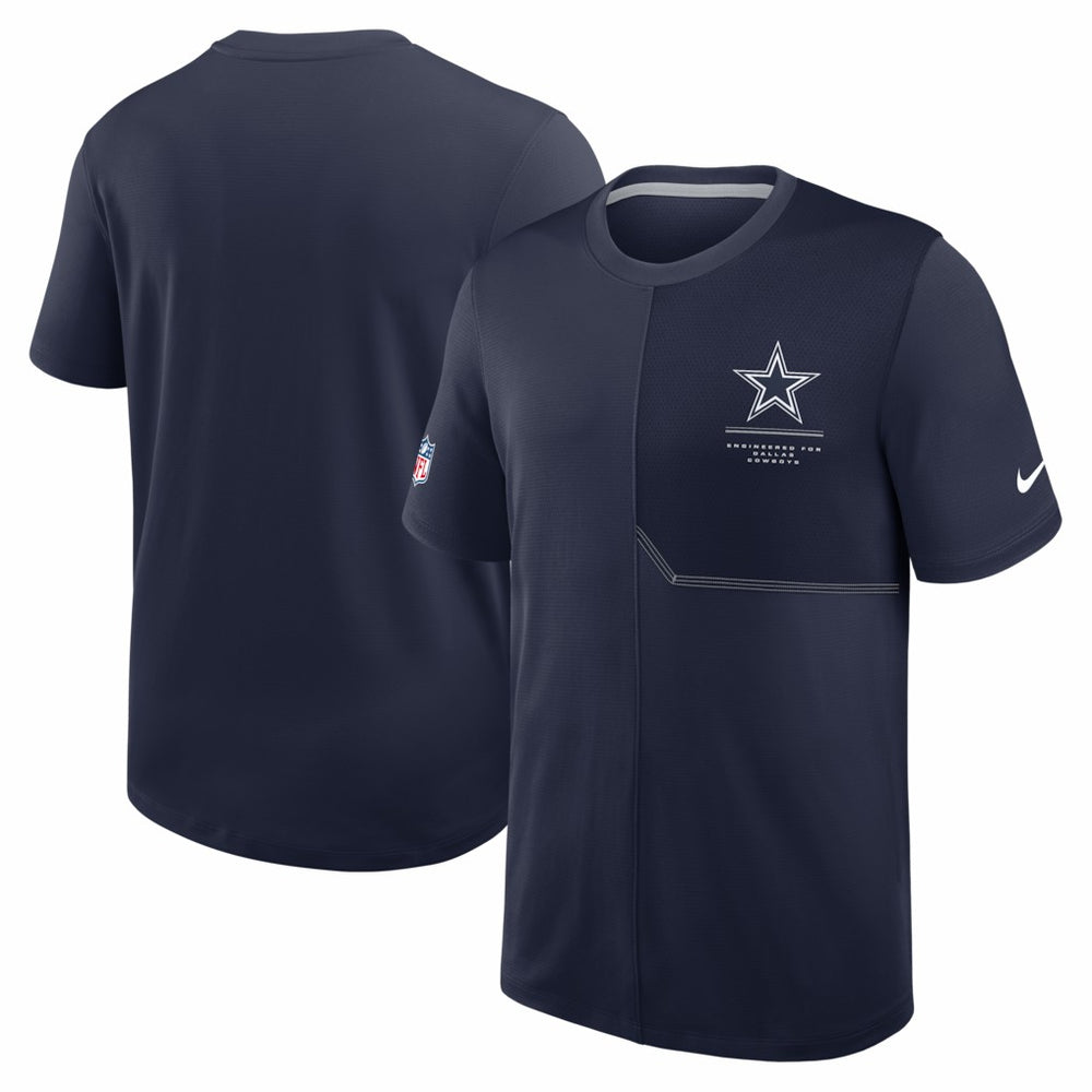 Dallas Cowboys Sideline UV Dri-FIT Coach Shirt - Navy