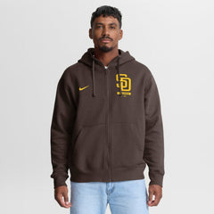 San Diego Padres Nike Primetime Lockup Full-Zip Hoodie - Brown Hoodies