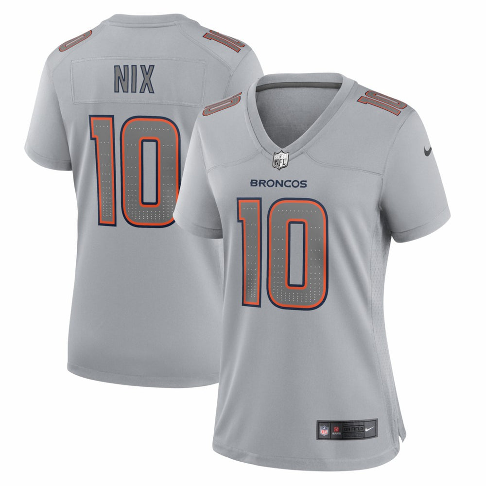 Bo Nix Denver Broncos Women's Fashion Atmosphere Fashion Game Jersey - Gray Jerseys