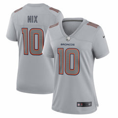 Bo Nix Denver Broncos Women's Fashion Atmosphere Fashion Game Jersey - Gray Jerseys