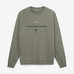 Philadelphia Phillies Nike Statement Primary Raglan Dri-FIT Sweatshirt - Olive Sweatshirts