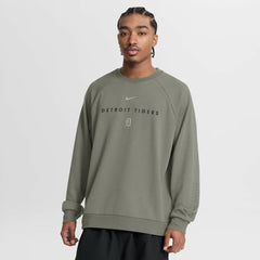 Detroit Tigers Nike Statement Primary Raglan Dri-FIT Sweatshirt - Olive Sweatshirts