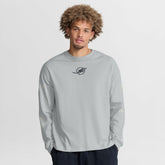 Miami Dolphins Oversized Type Play Long Sleeve T-Shirt - Gray T-shirts