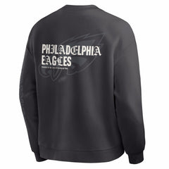 Philadelphia Eagles Oversized Type Play Multi Sweatshirt - Black Sweatshirts