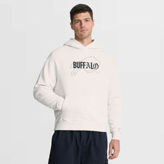 Buffalo Bills Oversized Type Play Location Hoodie - Cream Hoodies