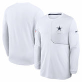Dallas Cowboys Sideline Coach UV Dri-FIT Long Sleeve Shirt - White