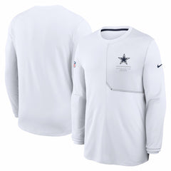 Dallas Cowboys Sideline Coach UV Dri-FIT Long Sleeve Shirt - White