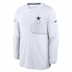 Dallas Cowboys Sideline Coach UV Dri-FIT Long Sleeve Shirt - White