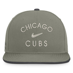 Chicago Cubs Nike Pro Dri-FIT Snapback Hat - Olive Hats