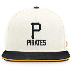 Pittsburgh Pirates Nike Cooperstown Pro Dri-FIT Snapback Hat - Cream/Black Hats