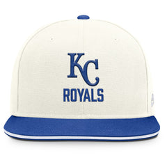 Kansas City Royals Nike Cooperstown Pro Dri-FIT Snapback Hat - Cream/Royal Hats