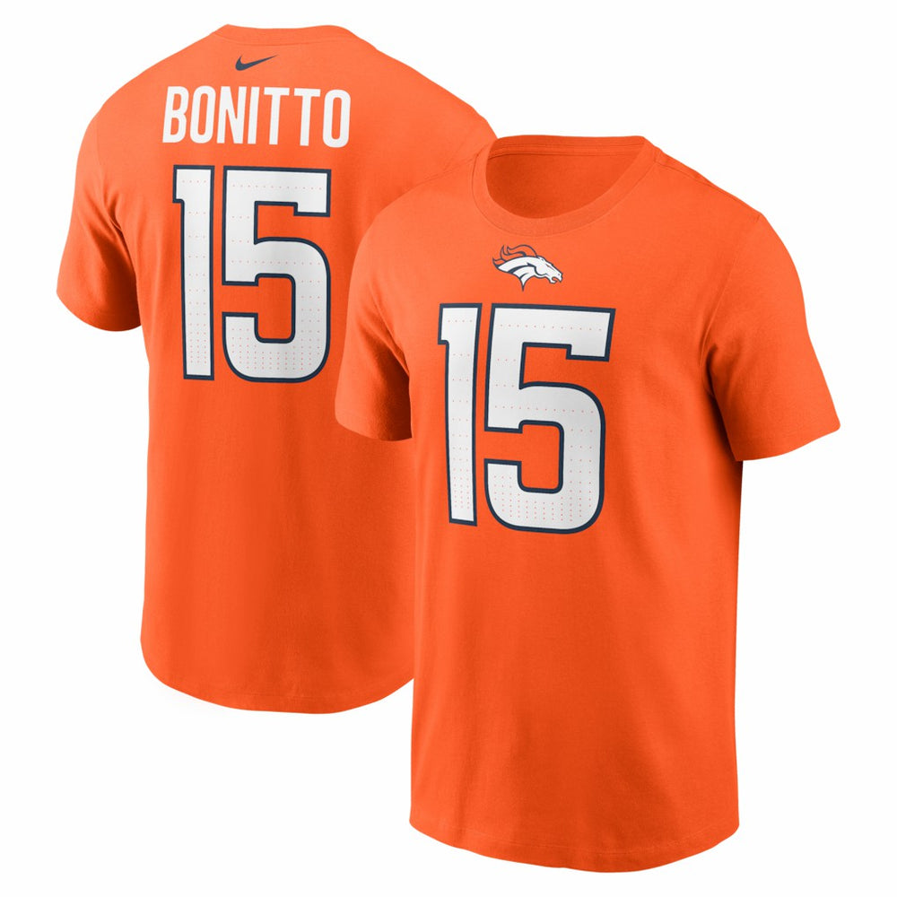 Nik Bonitto Denver Broncos Player Name & Number T-Shirt - Orange T-shirts