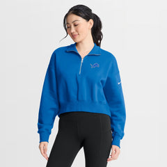 Detroit Lions Women's Phoenix Fleece Quarter-Zip Sweatshirt - Blue Sweatshirts