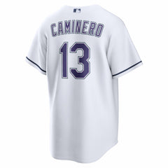Junior Caminero Tampa Bay Rays Nike Alternate 2 Replica Jersey - White Jerseys