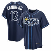 Junior Caminero Tampa Bay Rays Nike Road Replica Jersey - Navy Jerseys