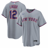 Francisco Lindor New York Mets Nike Road Replica Jersey - Gray Jerseys