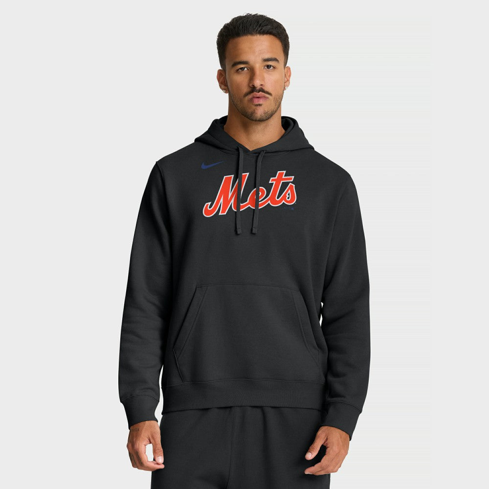 New York Mets Nike Dri-Fit Club Hoodie - Black Hoodies