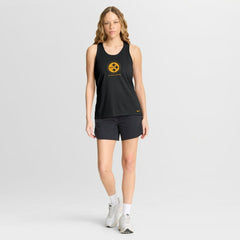 Pittsburgh Steelers Women's Hurry Up Tri-Blend Dri-FIT Tank Top - Black Tops