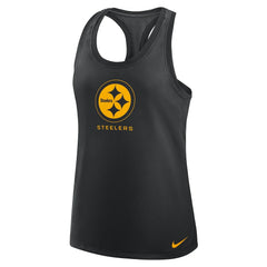 Pittsburgh Steelers Women's Hurry Up Tri-Blend Dri-FIT Tank Top - Black Tops