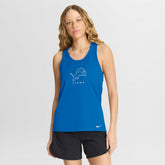 Detroit Lions Women's Hurry Up Tri-Blend Dri-FIT Tank Top - Blue Tops