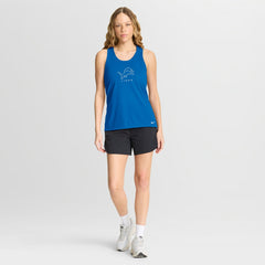Detroit Lions Women's Hurry Up Tri-Blend Dri-FIT Tank Top - Blue Tops