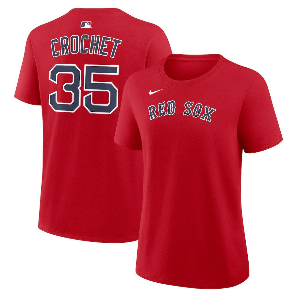 Garrett Crochet Boston Red Sox Nike Women's Name & Number T-Shirt - Red T-shirts