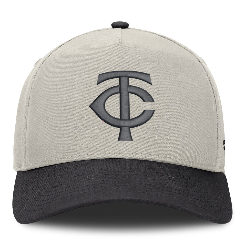 Minnesota Twins Fanatics Wonder A-Frame Adjustable Hat - Stone/Graphite Hats