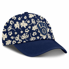 Milwaukee Brewers Fanatics Women's Blossom Adjustable Hat - Navy Hats