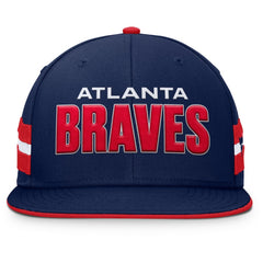 Atlanta Braves Fanatics Pick Off Fitted Hat - Navy Hats
