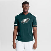 Philadelphia Eagles Optimal Play Short Sleeve Hooded T-Shirt - Midnight Green T-shirts