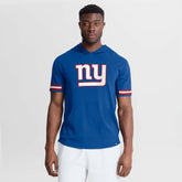 New York Giants Optimal Play Short Sleeve Hooded T-Shirt - Royal T-shirts