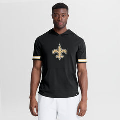 New Orleans Saints Optimal Play Short Sleeve Hooded T-Shirt - Black T-shirts