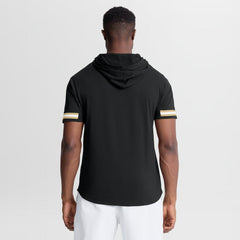 New Orleans Saints Optimal Play Short Sleeve Hooded T-Shirt - Black T-shirts