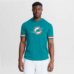 Miami Dolphins Optimal Play Short Sleeve Hooded T-Shirt - Aqua T-shirts