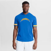 Los Angeles Chargers Optimal Play Short Sleeve Hooded T-Shirt - Powder Blue T-shirts