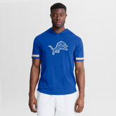 Detroit Lions Optimal Play Short Sleeve Hooded T-Shirt - Blue T-shirts