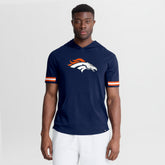 Denver Broncos Optimal Play Short Sleeve Hooded T-Shirt - Navy T-shirts