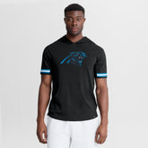 Carolina Panthers Optimal Play Short Sleeve Hooded T-Shirt - Black T-shirts