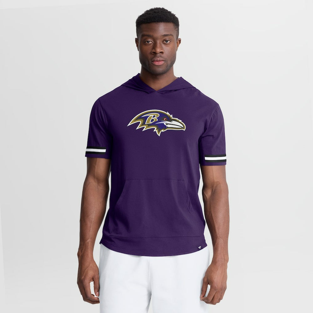 Baltimore Ravens Optimal Play Short Sleeve Hooded T-Shirt - Purple T-shirts