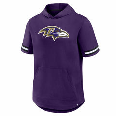 Baltimore Ravens Optimal Play Short Sleeve Hooded T-Shirt - Purple T-shirts