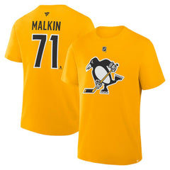 Evgeni Malkin Pittsburgh Penguins Fanatics Authentic Stack Name & Number T-Shirt - Gold | US 2001570561