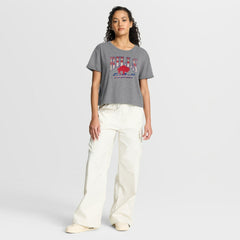 Buffalo Bills Women's Overplayed Tribute Tri-Blend Boxy T-Shirt - Heather Gray T-shirts